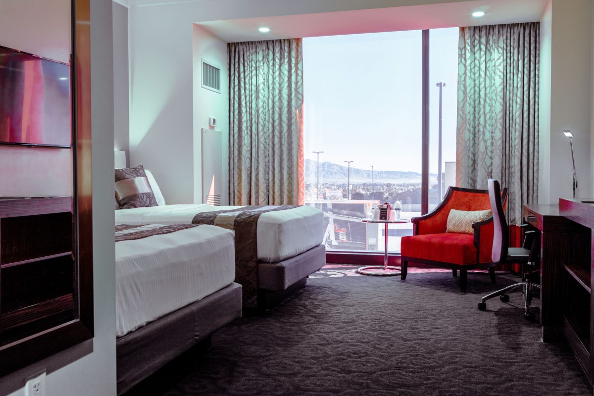 Ahern Luxury Boutique Hotel double guest room with city view