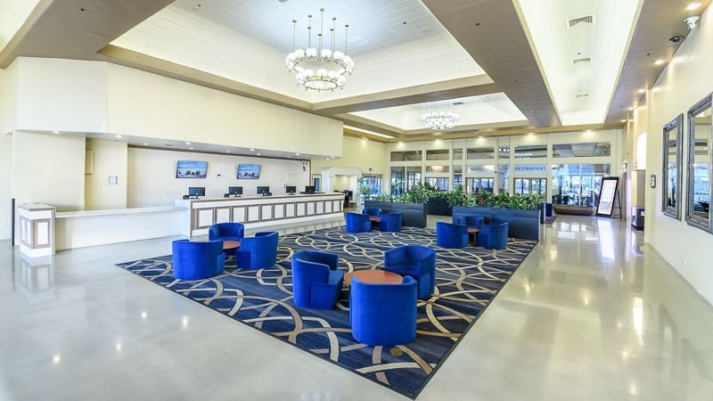 Alexis Park Resort lobby and front desk