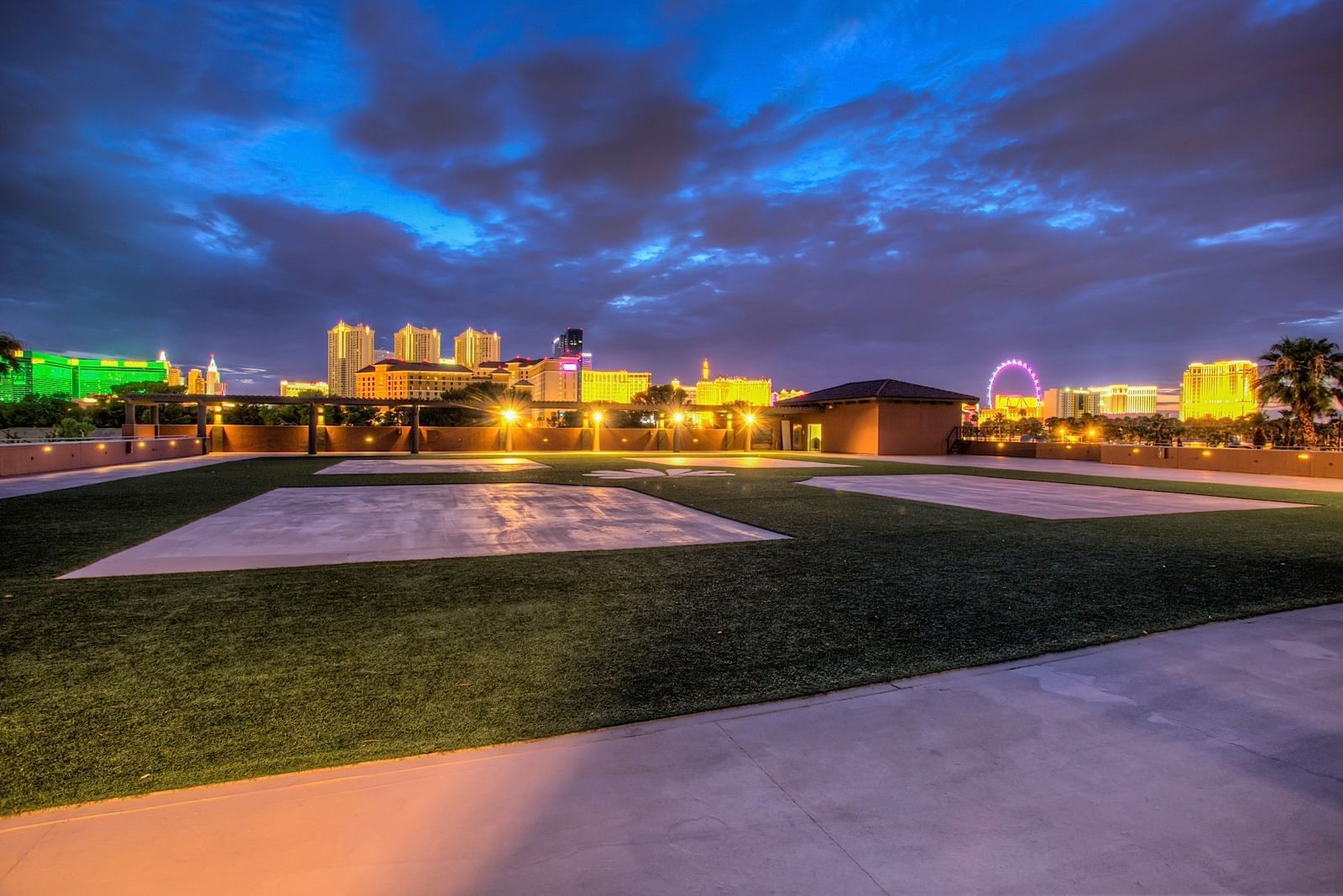 Alexis Park Resort event lawn overlooking Las Vegas