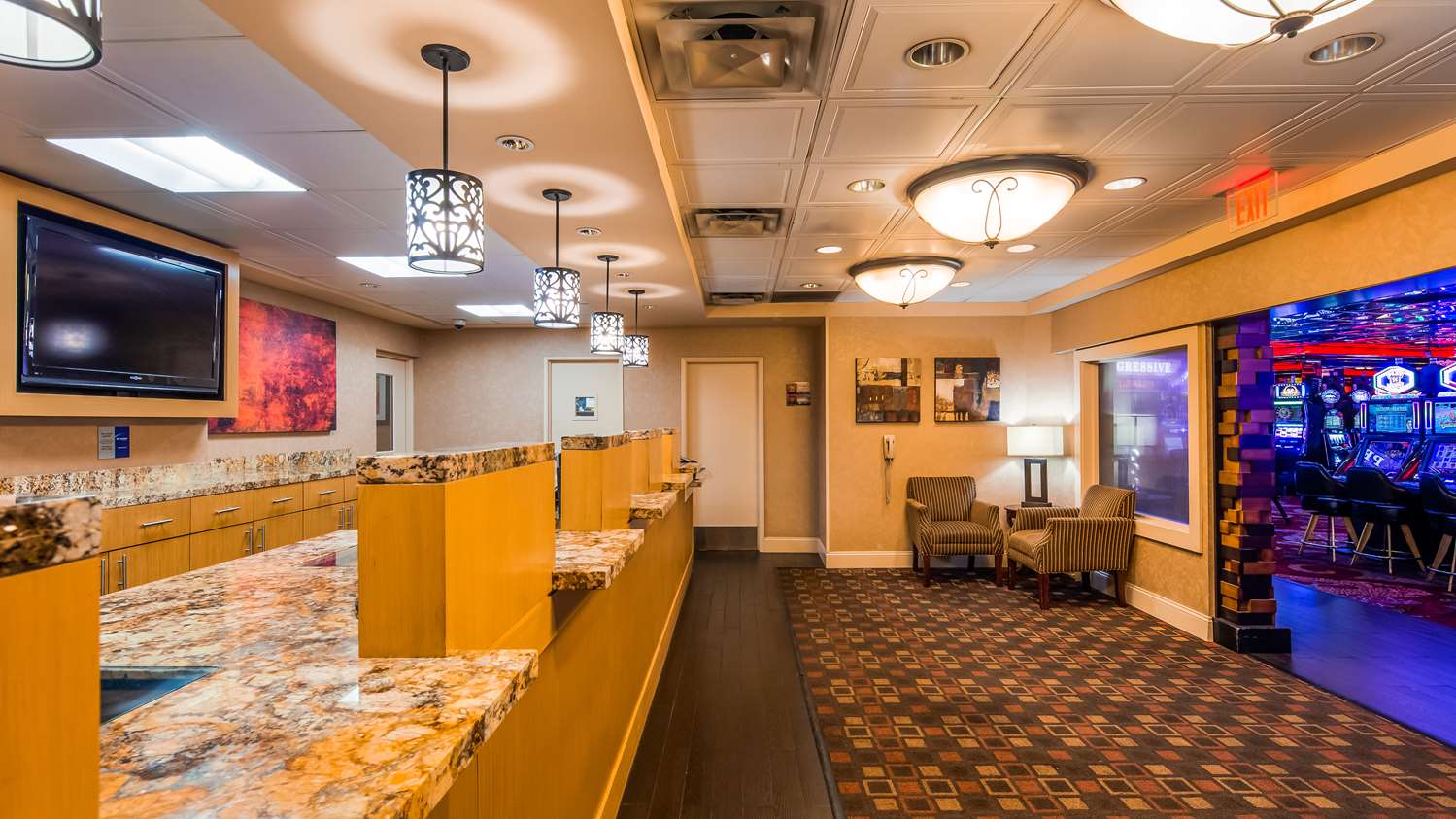 Best Western Plus Casino Royale Center Strip front desk and lobby