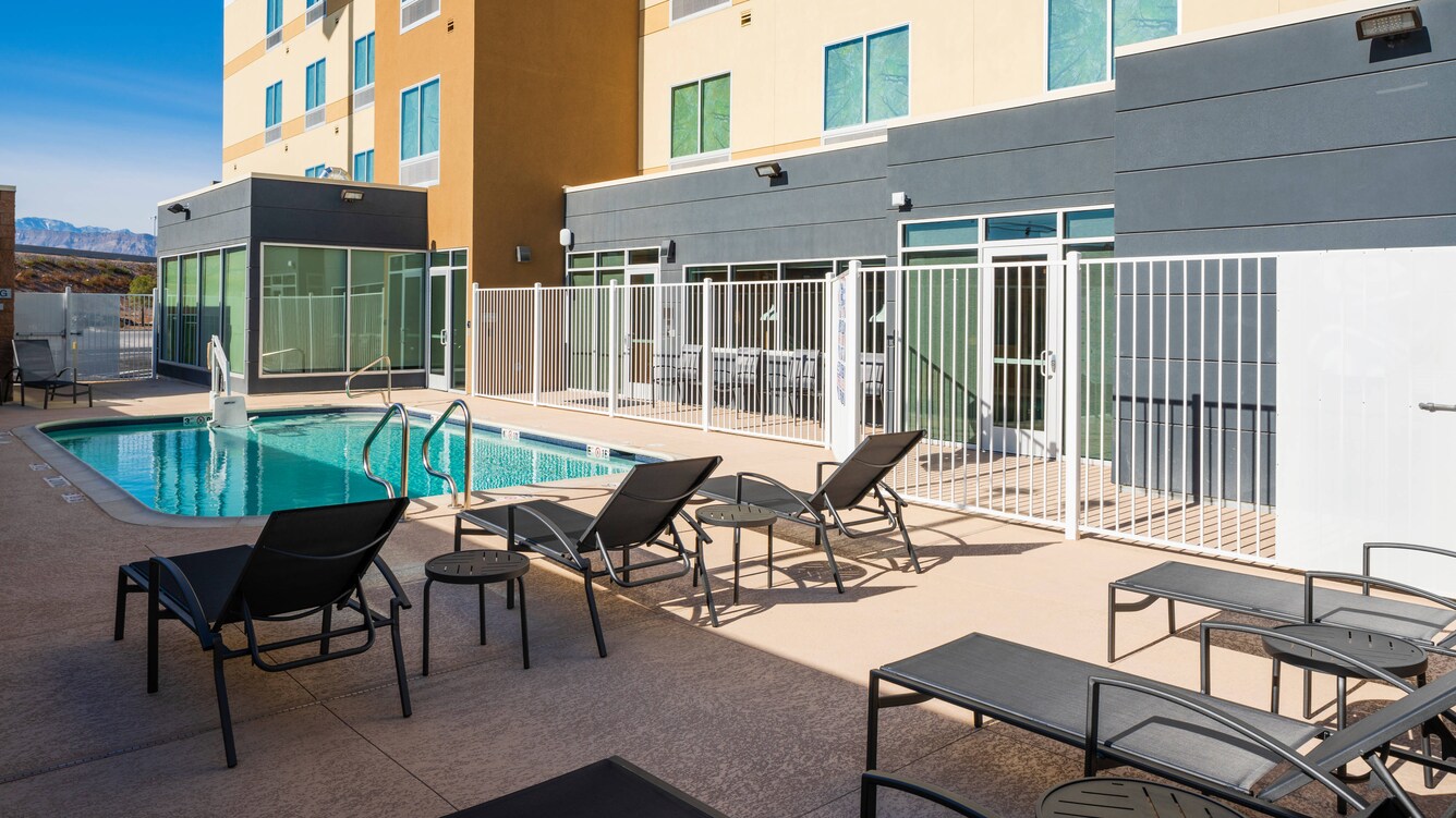 Outdoor Pool Deck - Fairfield by Marriott Inn & Suites Las Vegas Northwest Recreation and Fitness Outdoor Pool Deck