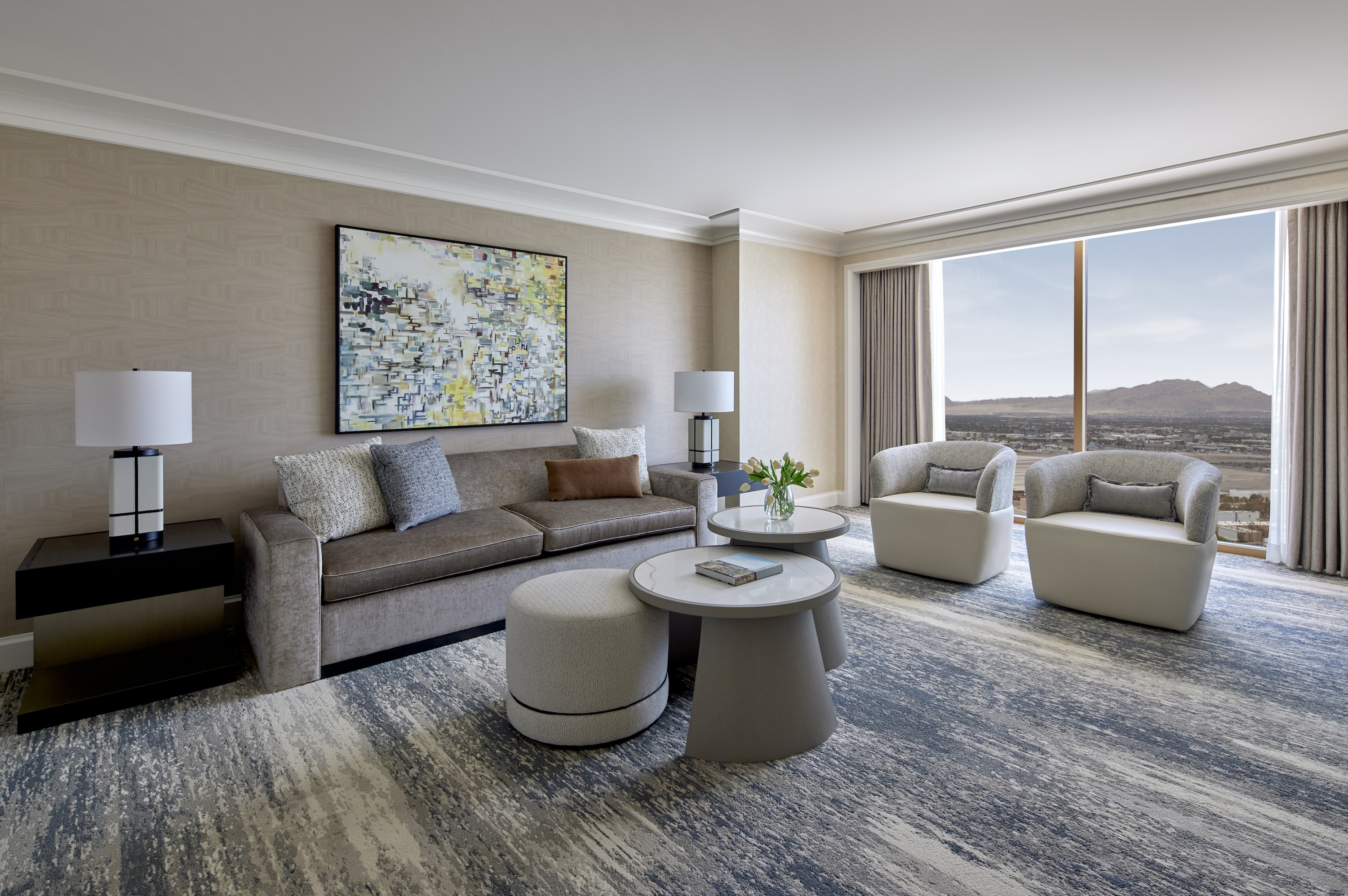 Four Seasons Hotel Las Vegas suite living area