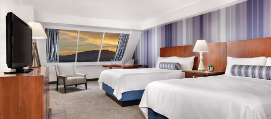 Luxor pyramid guest room with two queen beds