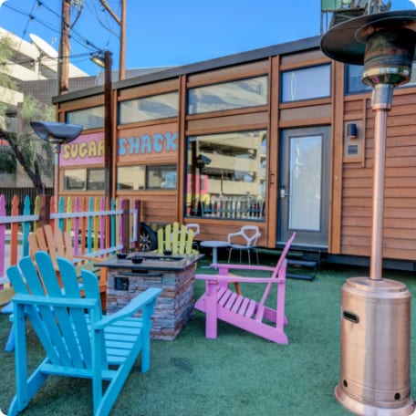 Oasis at Gold Spike official Sugar Shack accommodation area