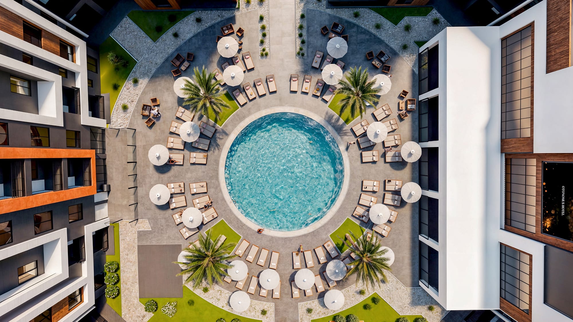 Otonomus Hotel courtyard pool