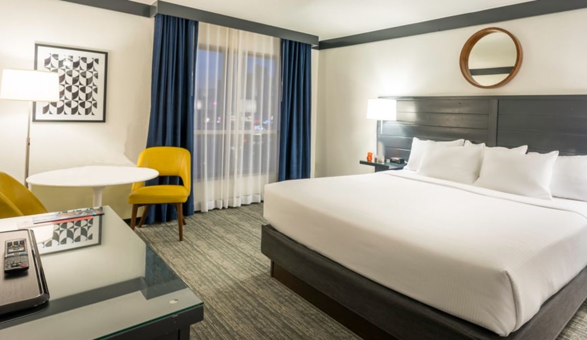 OYO Hotel & Casino Las Vegas guest room with Strip view