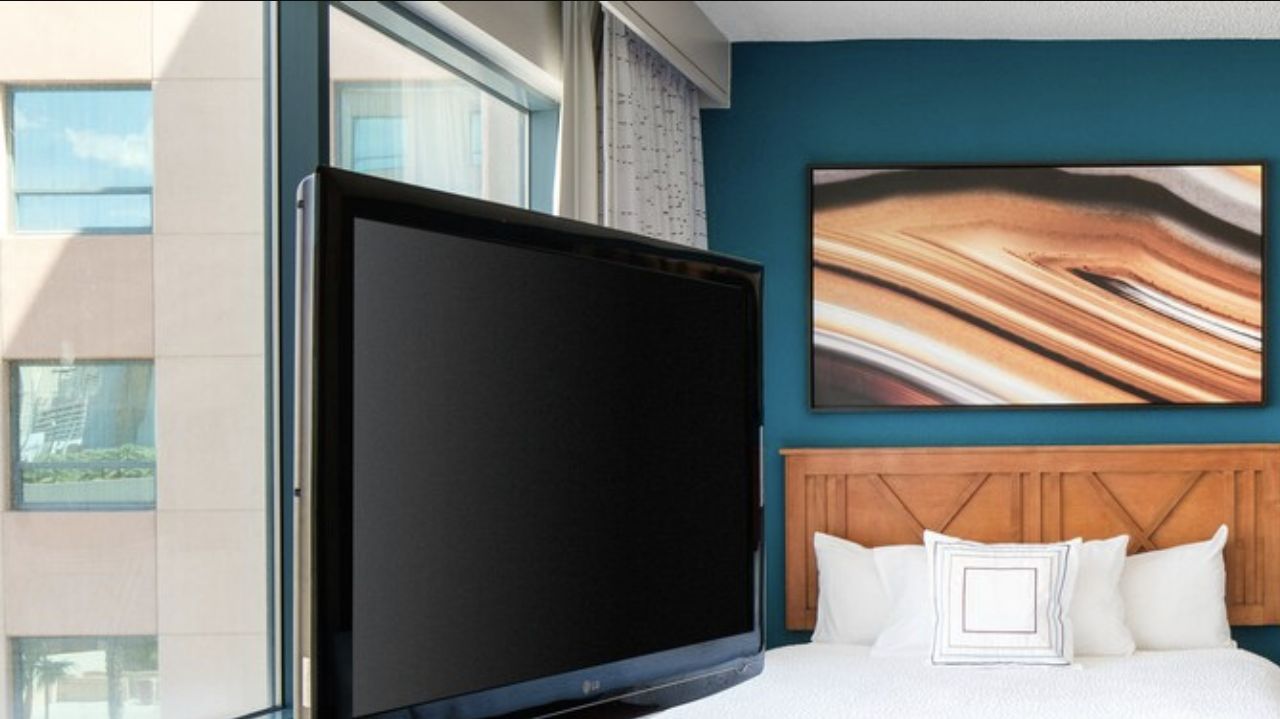 Residence Inn Las Vegas Hughes Center guest suite living area