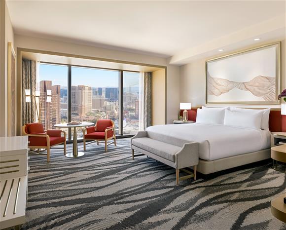 Conrad Las Vegas at Resorts World king guest room