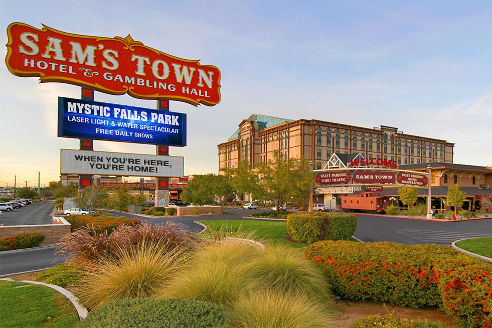 Sam's Town Hotel and Gambling Hall exterior and entrance