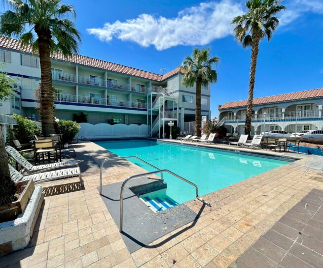 Shalimar Hotel of Las Vegas hotel pool and courtyard