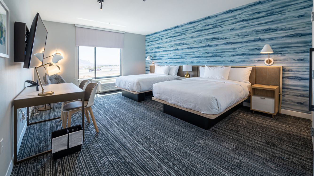 Guest Room with two queen beds - TownePlace Suites by Marriott Las Vegas North I-15 Guest Rooms Guest Room with two queen beds