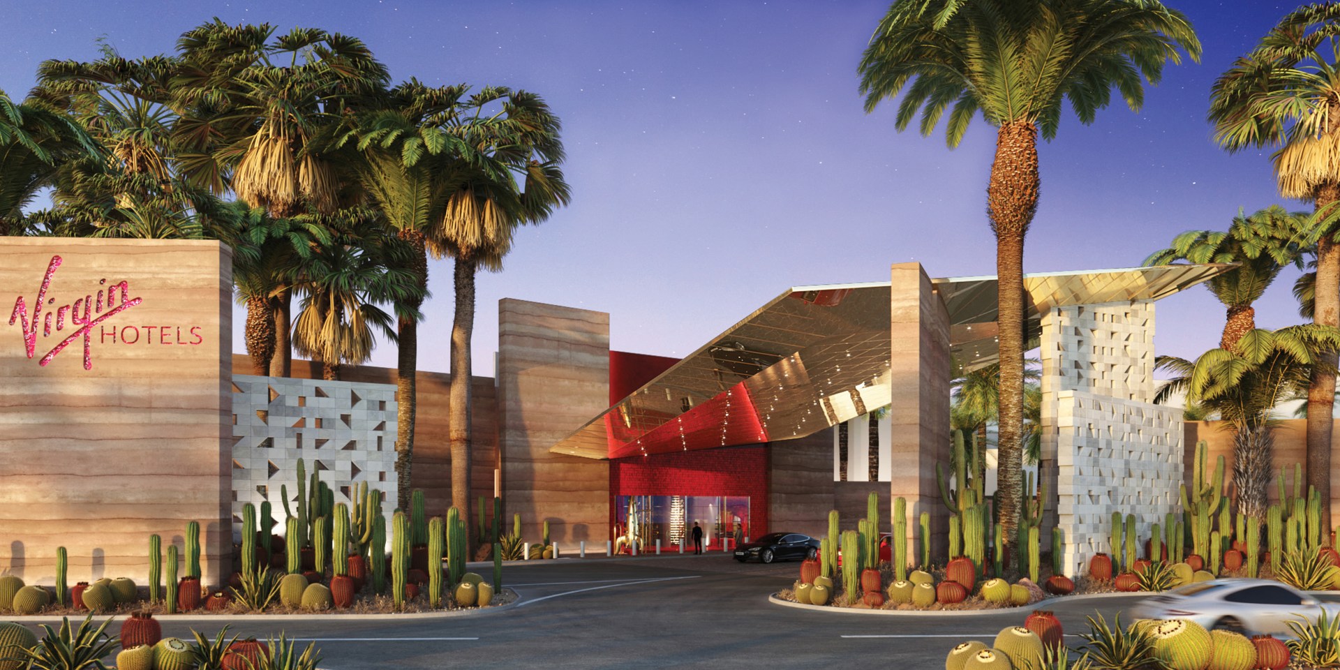 Virgin Hotels Las Vegas main entrance